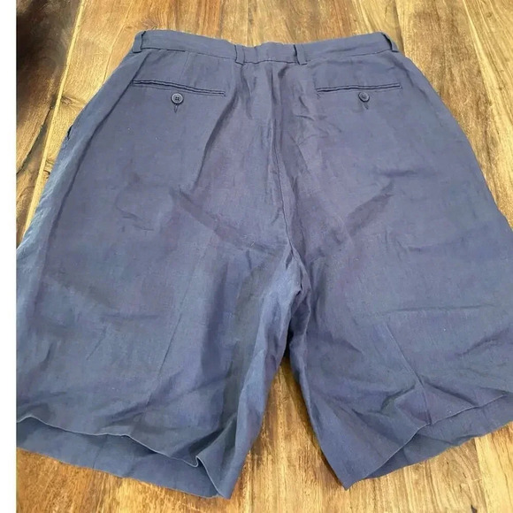 Cheviot Blue Medium
 linen Chino Shorts Size 34 - Picture 3 of 4
